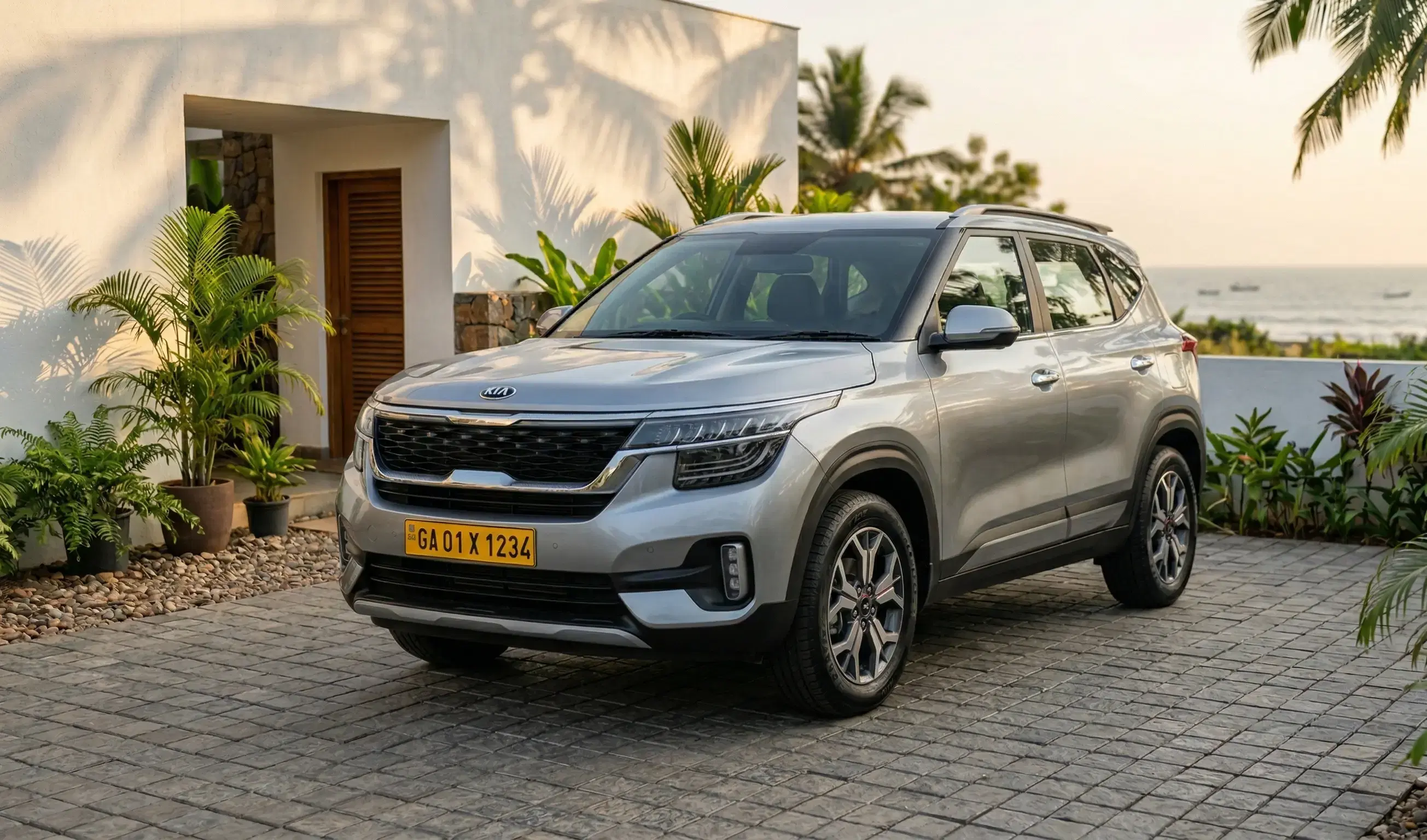 Exterior view of Kia Seltos