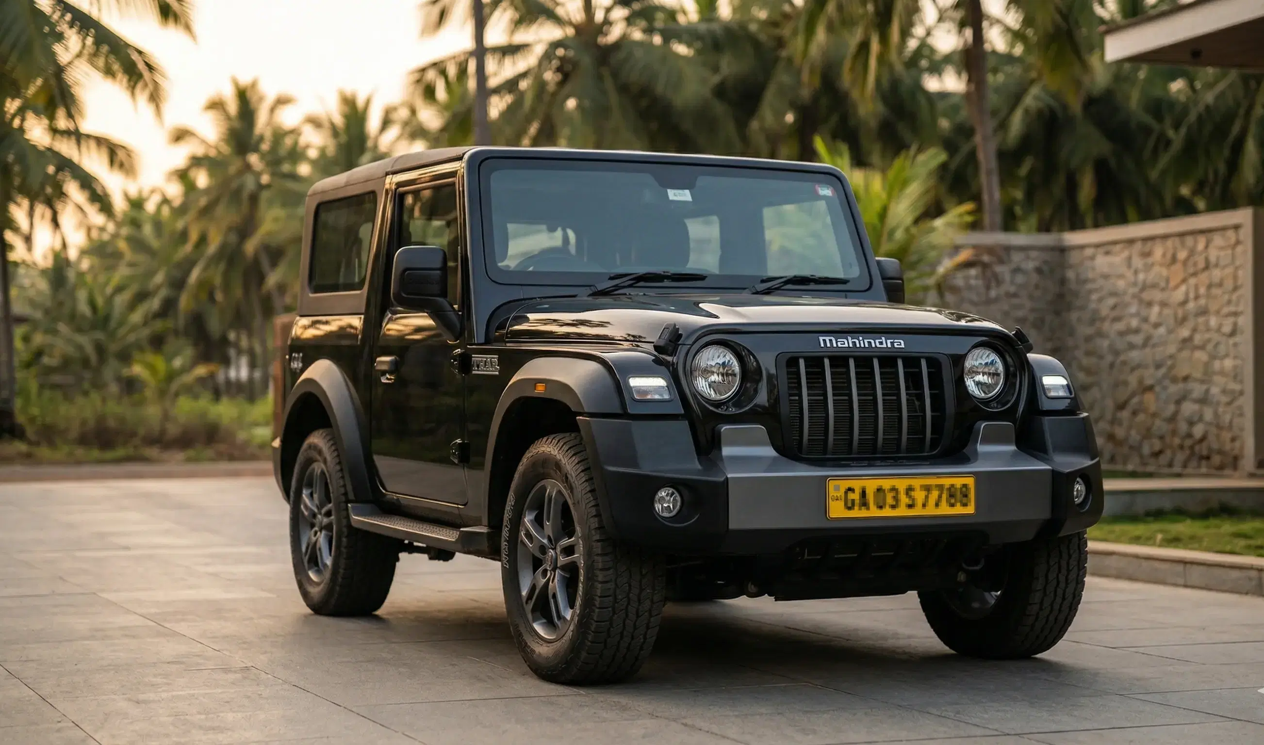 Exterior view of Mahindra Thar